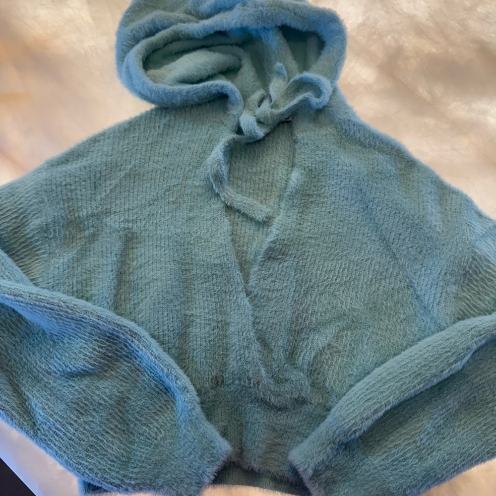 Lush Teal Hooded Sweater